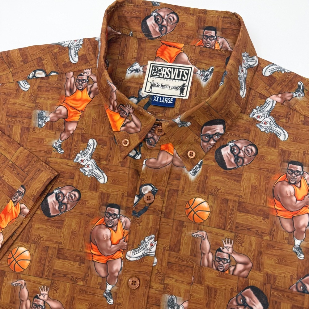 RSVLTS‎ Jamal Winslow Basketball Kunuflex Shirt Mens XXL Brown Orange Graphic